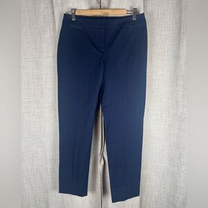 White House Black Market Skimmer Pants Navy Blue Cropped Sz 4R NWT